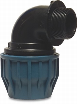 Tyleen Knie 90° 25 mm x 3/4" buitendraad