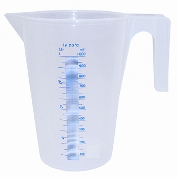 Pressol maatbeker kunststof blank doorzichtig 1 liter