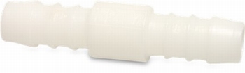 Nylon slangtules, Slangverbindingspijpje 12 mm.