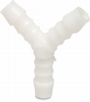Nylon slangtules, Y-stuk 19 mm.