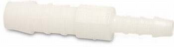 Nylon slangtules, Verbindingspijpje verlopend 8 mm x 6 mm.