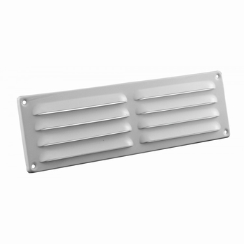 Nedco schoepenrooster aluminium 300 x 90 mm wit.