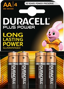 Duracell plus power duralock AA batterij 4 stuks.
