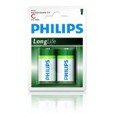 Philips Longlife 1.5V size C 2 stuks.