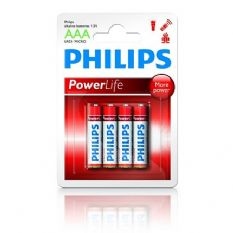 Philips Powerlife 1.5V potlood AAA 4 stuks.