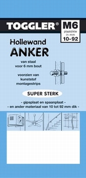Toggler hollewandanker M8 1 stuk.