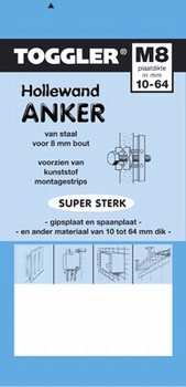 Toggler hollewandanker M8 5 stuks.
