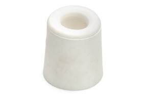 Rubber deurstop, wit, 48 mm hoog.