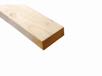 Vuren geschaafd 28 x 45 mm, Lengte: 420 cm.