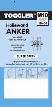 Toggler hollewandanker M10 5 stuks.