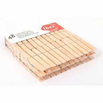Ibex houten wasknijper 48 stuks.
