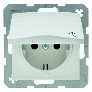 Berker, WCD RA +klep inbouw wit/wit