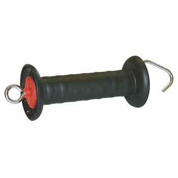 AKO Poortgreep zwart met veerbegrenzer, met haak.