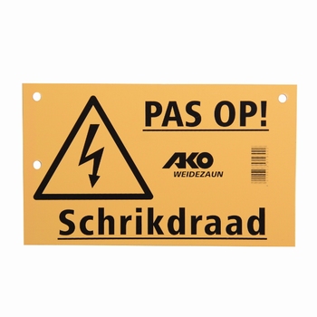 AKO Bordje "pas op schrikdraad".
