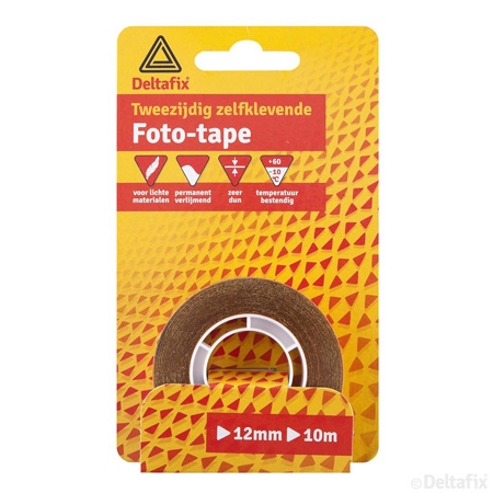 Deltafix, 2-ZIJDIG PLAKB. (FOTOTAPE) TRANSP.