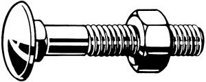 (ELVZ) Slotbout met zeskantmoer 6 X 16 MM (200 stuks)