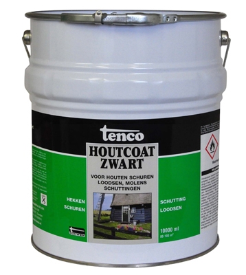 Tenco Houtcoat Zwart, 25 Liter.