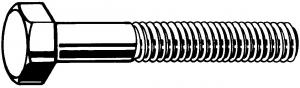 (ELVZ) Zeskantbout (deel draad), M10 x 80 MM (100 stuks)