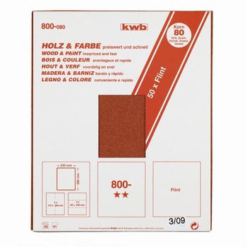 KWB schuurvel k240 Flint 800-240 (korrel 240, 1 los vel).