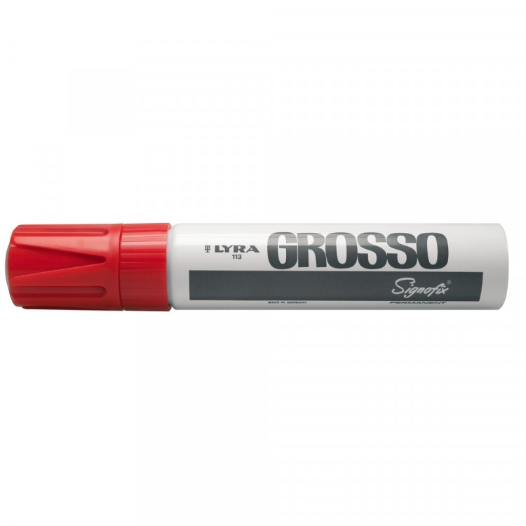 Lyra viltstift dik rood. Puntdikte: 4 - 12 mm.