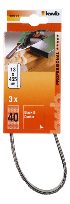 KWB Schuurbanden, 13 X 455 mm, Korrel: 40. (3 stuks)