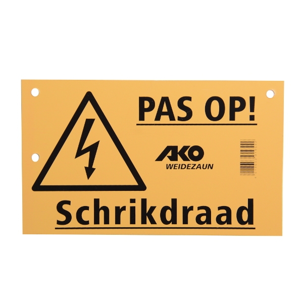 AKO Bordje "pas op schrikdraad".