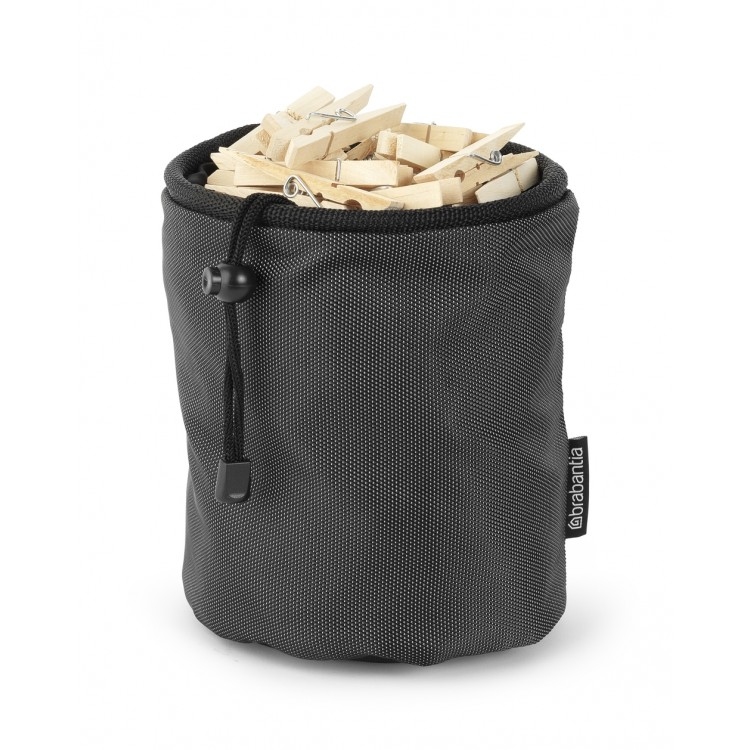 Brabantia wasknijpertas met koortsluiting zwart.