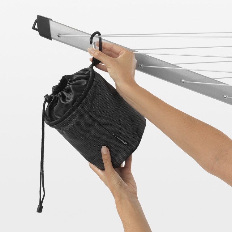 Brabantia wasknijpertas met koortsluiting zwart.