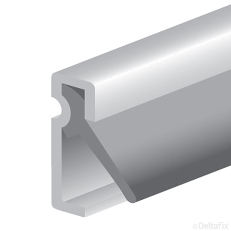 Deltafix, TOCHTPROFIEL INBOUW ACRYLB, ZWART.