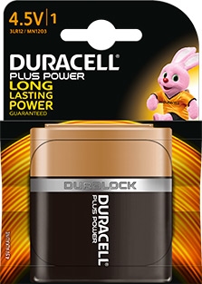 Duracell plus power duralock 4,5V batterij.