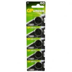 GP CR2025 lithium 3V blister 5 stuks.