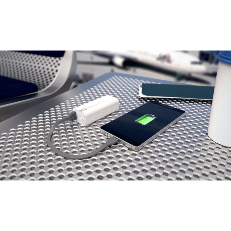 GP PowerBank (1C02A), kleur wit, 2600mAh.