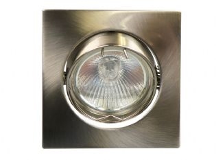 Inbouw spot vierkant ALU geborsteld.