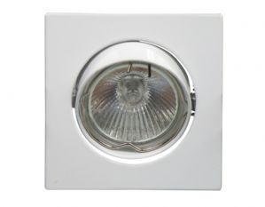 Inbouw spot vierkant kantelbaar Wit.