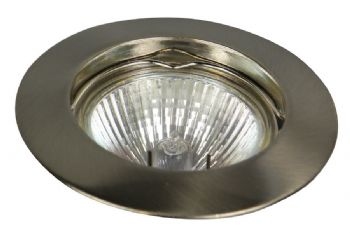 Inbouwspotje tbv 50mm halogeen vast, ALU geborsteld