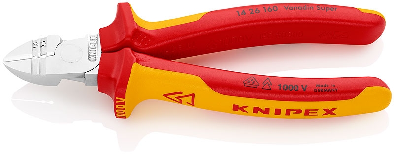 Knipex Afstrip-zijsnijtang VDE, (1426160).