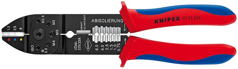 Knipex Crimptang geïsoleerde kabelschoenen, (9721215).