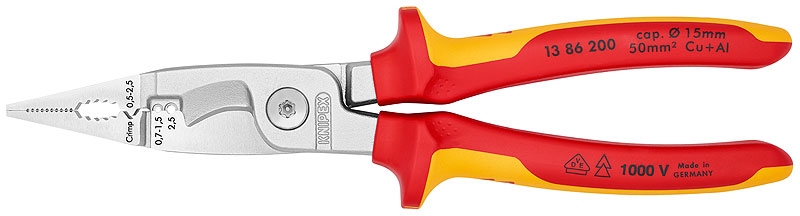 Knipex Elektro-Installatietang VDE, (1386200).