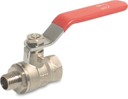 Kogelkraan messing 3/8" binnendraad x buitendraad.
