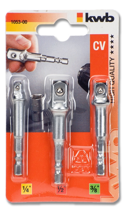 KWB Adapterset voor dopsleutels, 3-delig