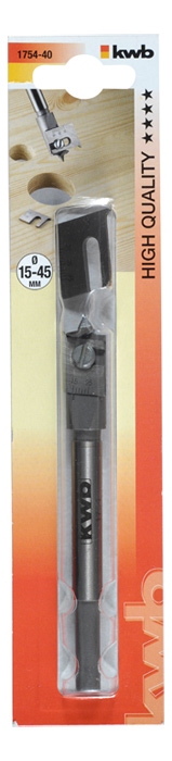 KWB Centerboor (speedboor) verstelbaar, 15-45 mm