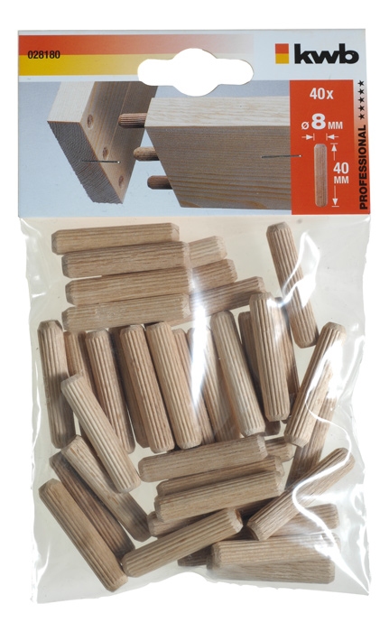 KWB Houten deuvels, kleine verpakking, rond 10 mm.