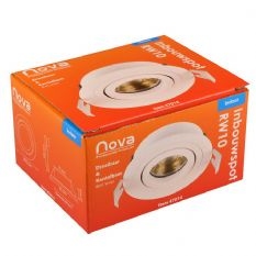 LUX inbouwspot rond kantelbaar Wit