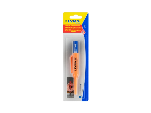 Lyra Merkstift LYRA INK, v.diepe gaten, blauw.