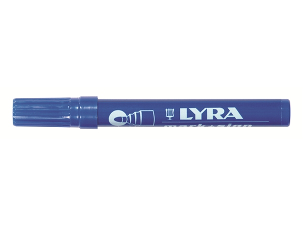 Lyra Merkstift permanent, punt 1-4 mm blauw.