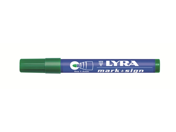 Lyra Merkstift permanent, punt 1-4 mm groen.