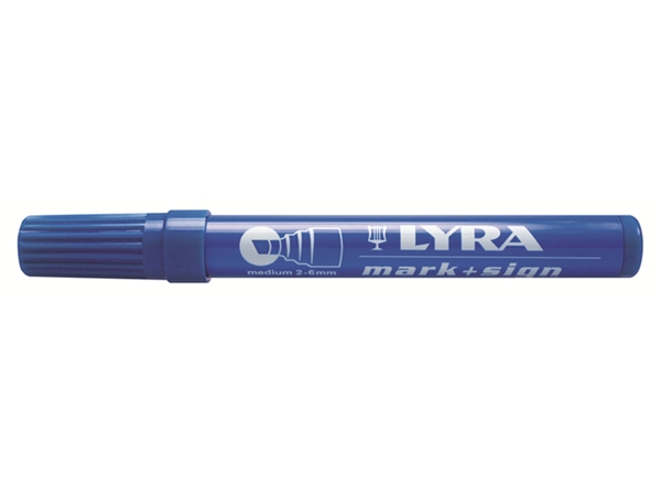 Lyra Merkstift permanent, punt 2-6 mm blauw.