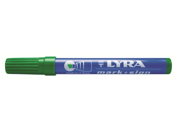 Lyra Merkstift permanent, punt 2-6 mm groen.