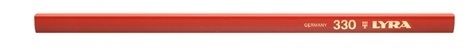 Lyra Timmermanspotlood 333 ovaal, 24 cm PROFI rood.