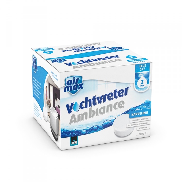 Navulling vochtvreter ambiance tab blue sky 500 g 2 stuks.